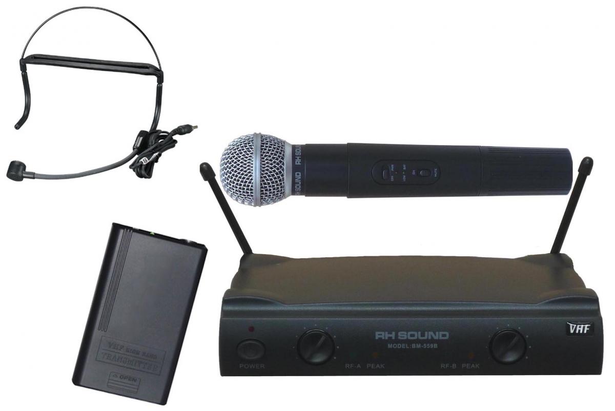 Bezdrátový mikrofon BM 559B Hand+Head - VHF