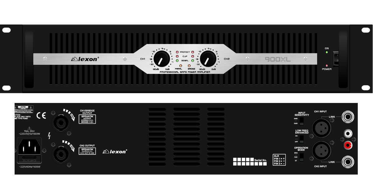 Profesionální zesilovač 2 x 1000W