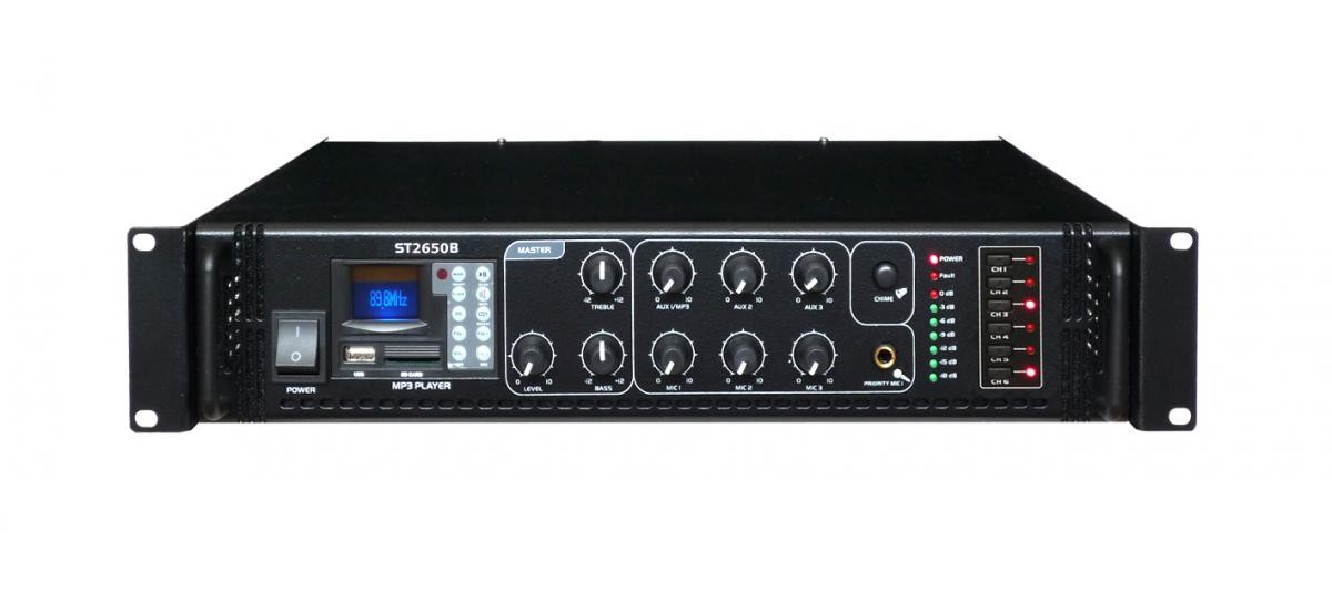 Ústředna s vestavěným MP3 přehrávačem, IR - 650W